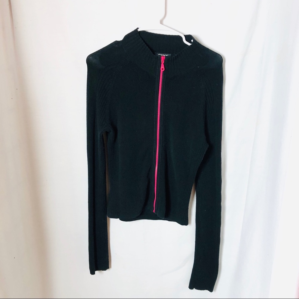 DKNY - Long Sleeve ZIP Up Sweater